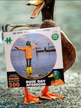 Duck Day Afternoon 500-Piece Round Jigsaw Puzzle NWT